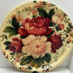 Vintage Keswick floral fiberglass serving tray